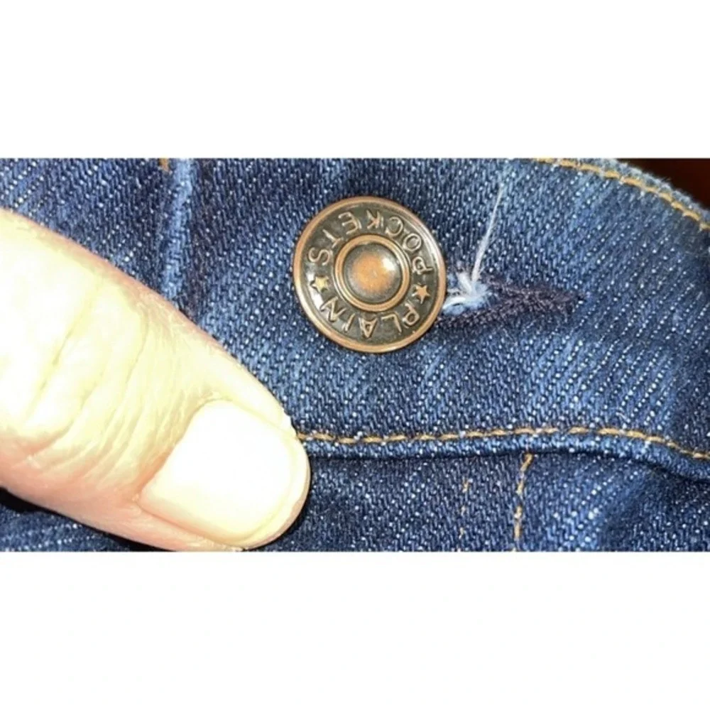 Vintage JCPenney Plain Pockets Mens 34x34 Dark‎ Wash Straight Leg Jeans USA Made
